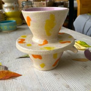 Handmade stoneware coffee pour over
